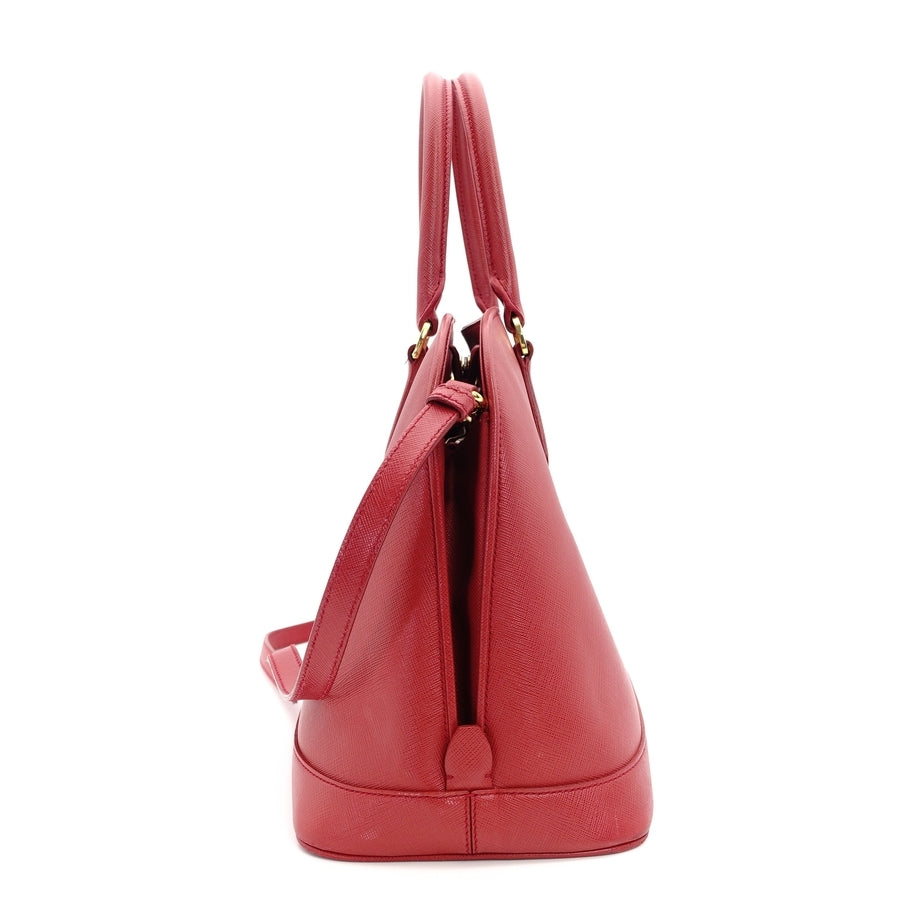 PRADA Handbag Pink Leather Triangular Logo 2-way Shoulder Bag