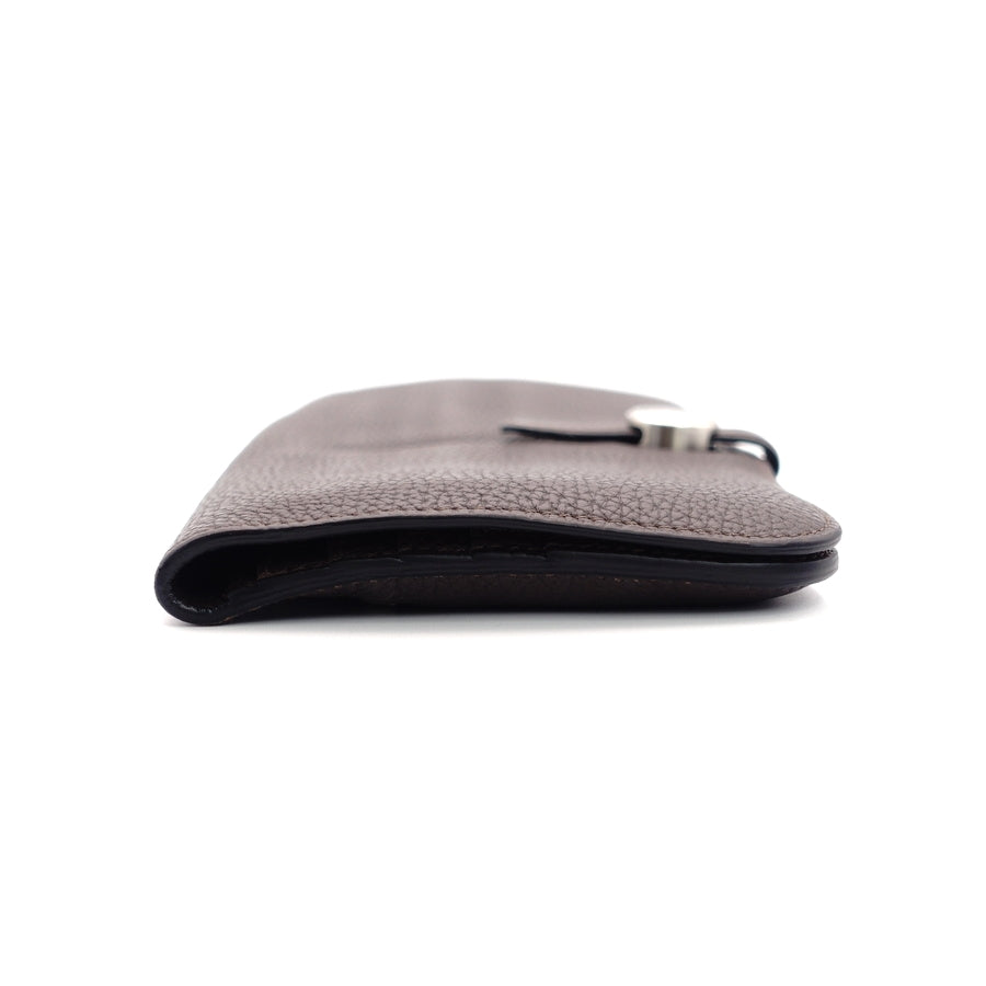 HERMES Dogon Long Wallet Togo Brown Leather Silver Hardware