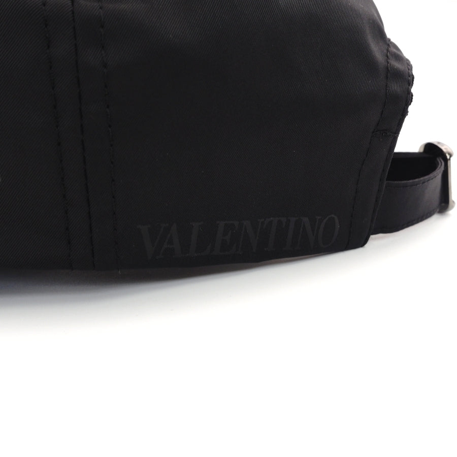 VALENTINO Garavani Cap Studs Black Nylon