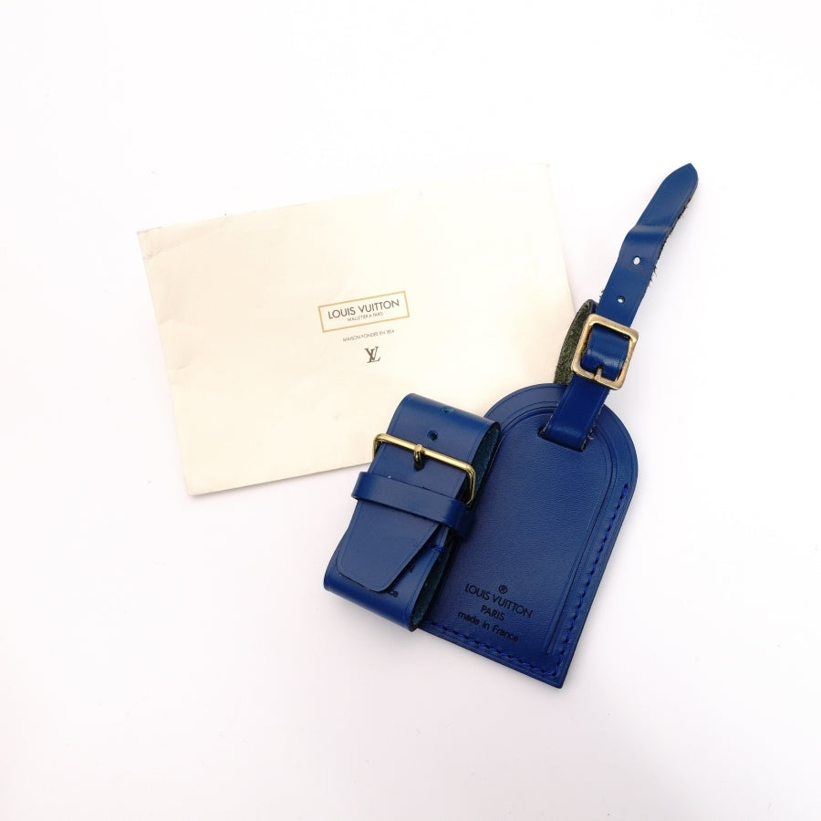 LOUIS VUITTON Epi Keeypall 55 Blue Leather Gold Metal Fittings