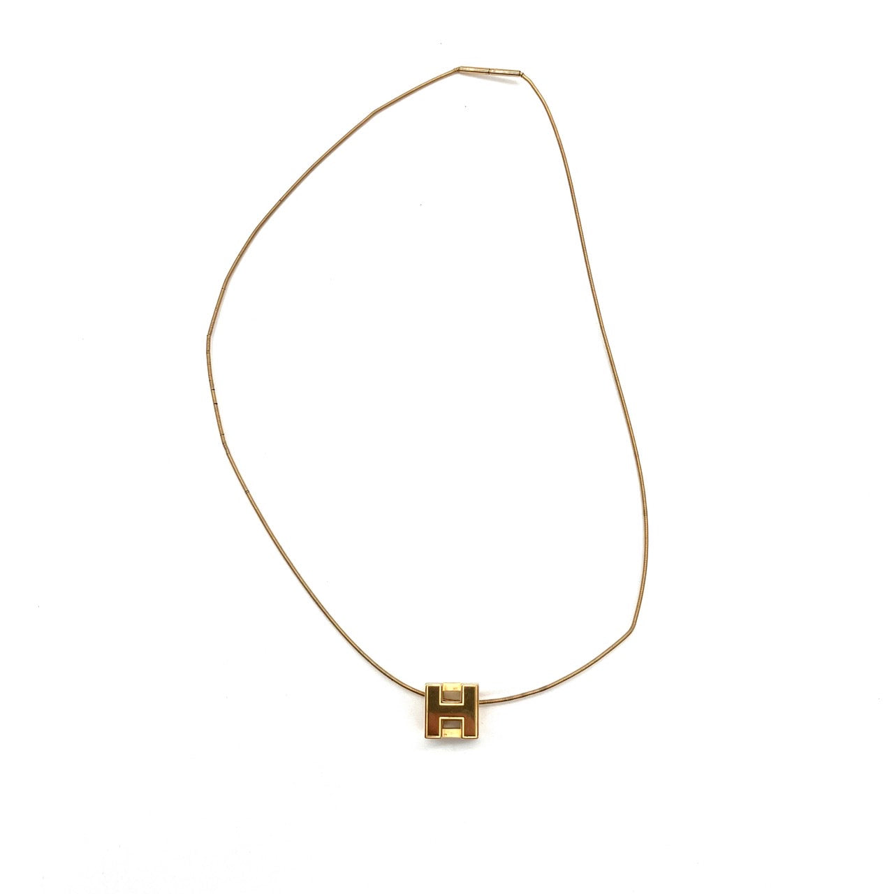 HERMES H Cube Necklace