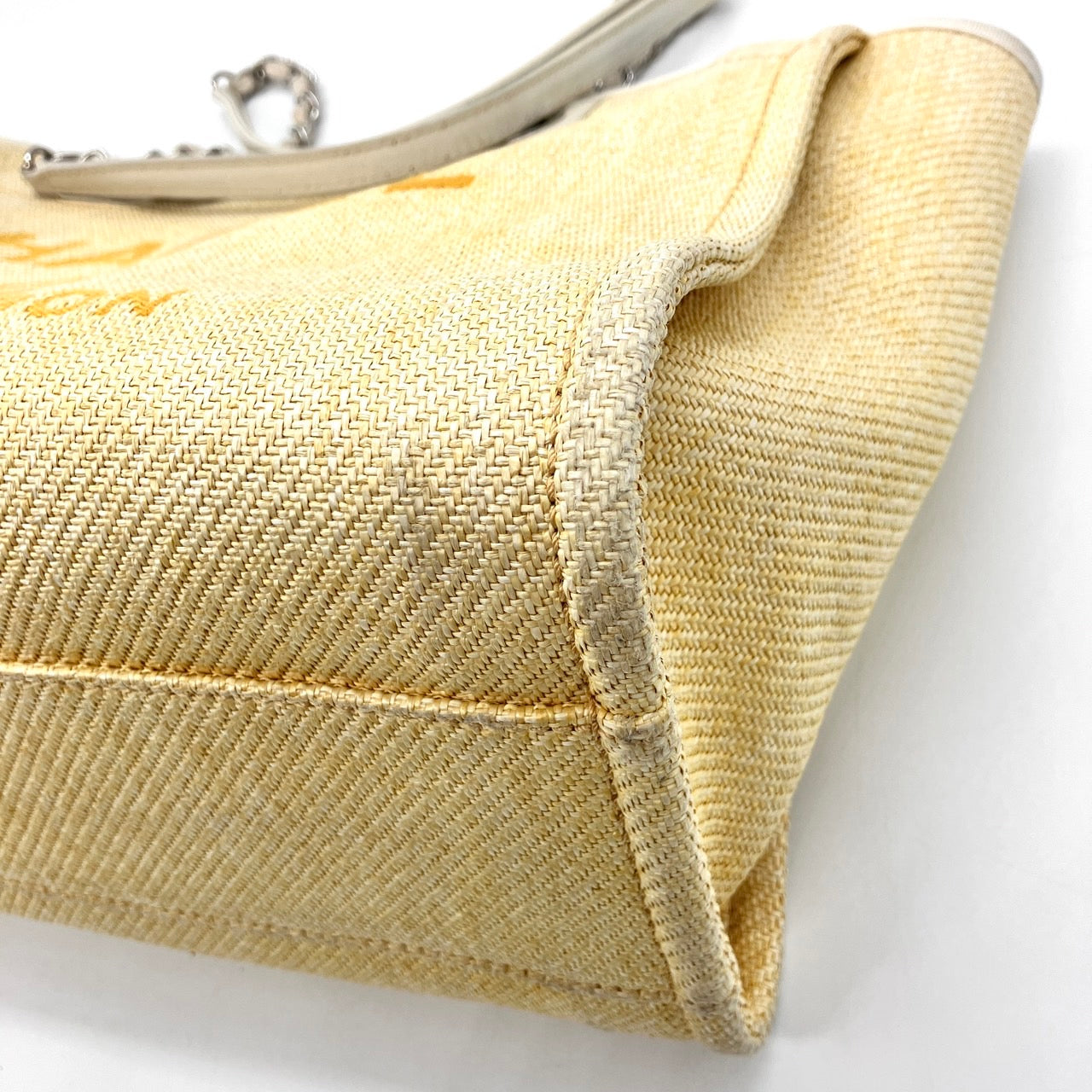 CHANEL Deauville Straw chain tote bag