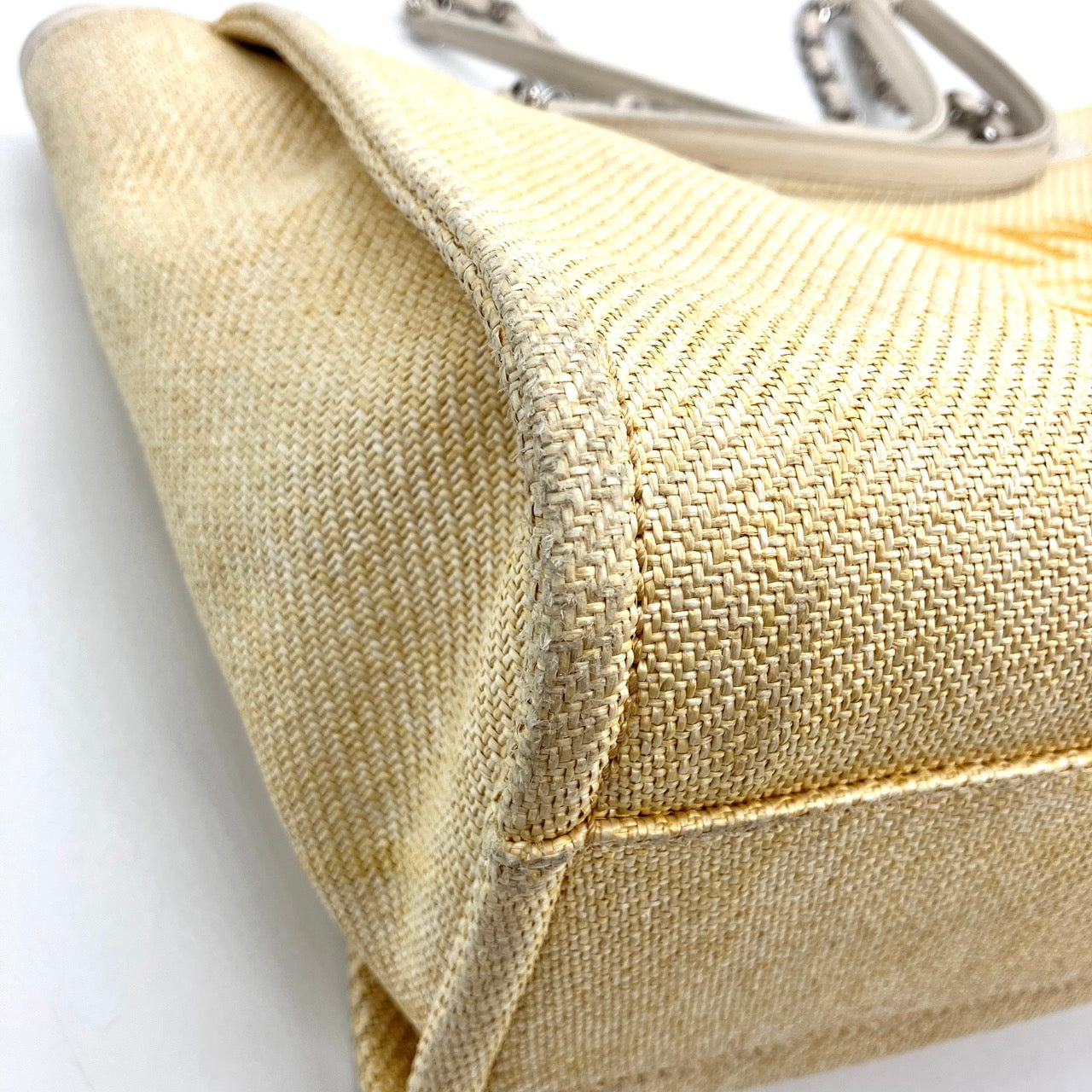 CHANEL Deauville Straw chain tote bag