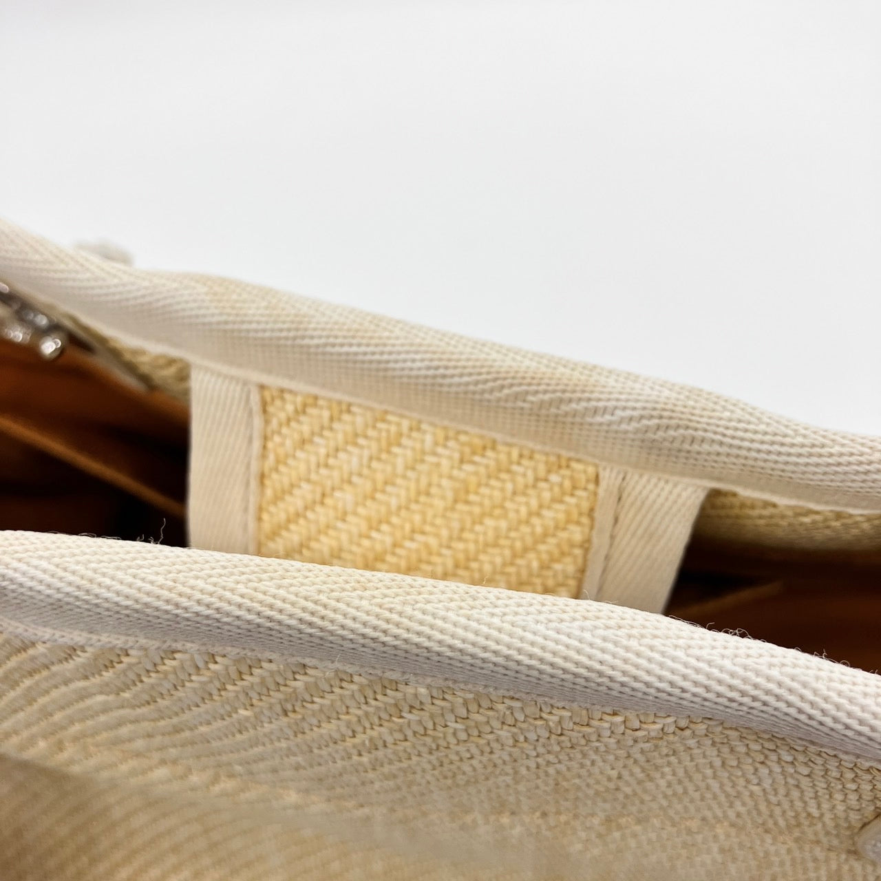 CHANEL Deauville Straw chain tote bag