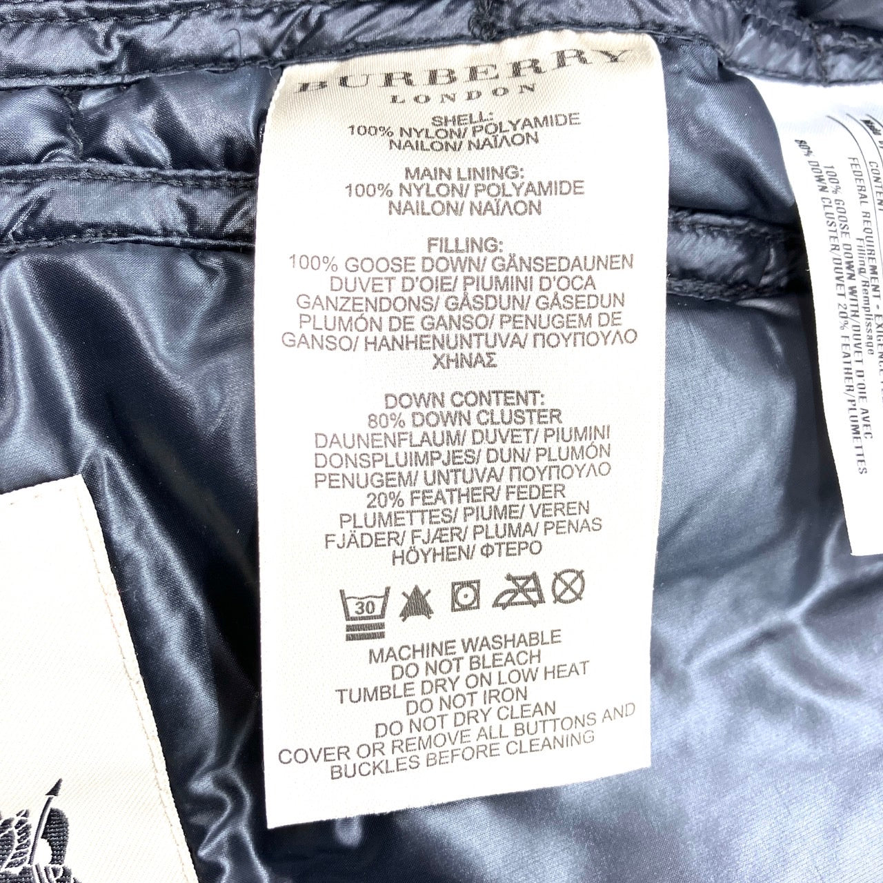 BURBERRY Down jacket