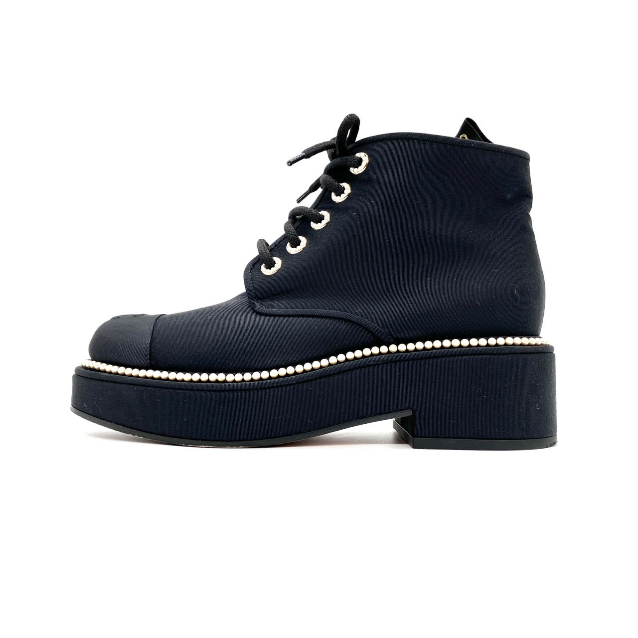 CHANEL G35367 Short boots Fake pearl
