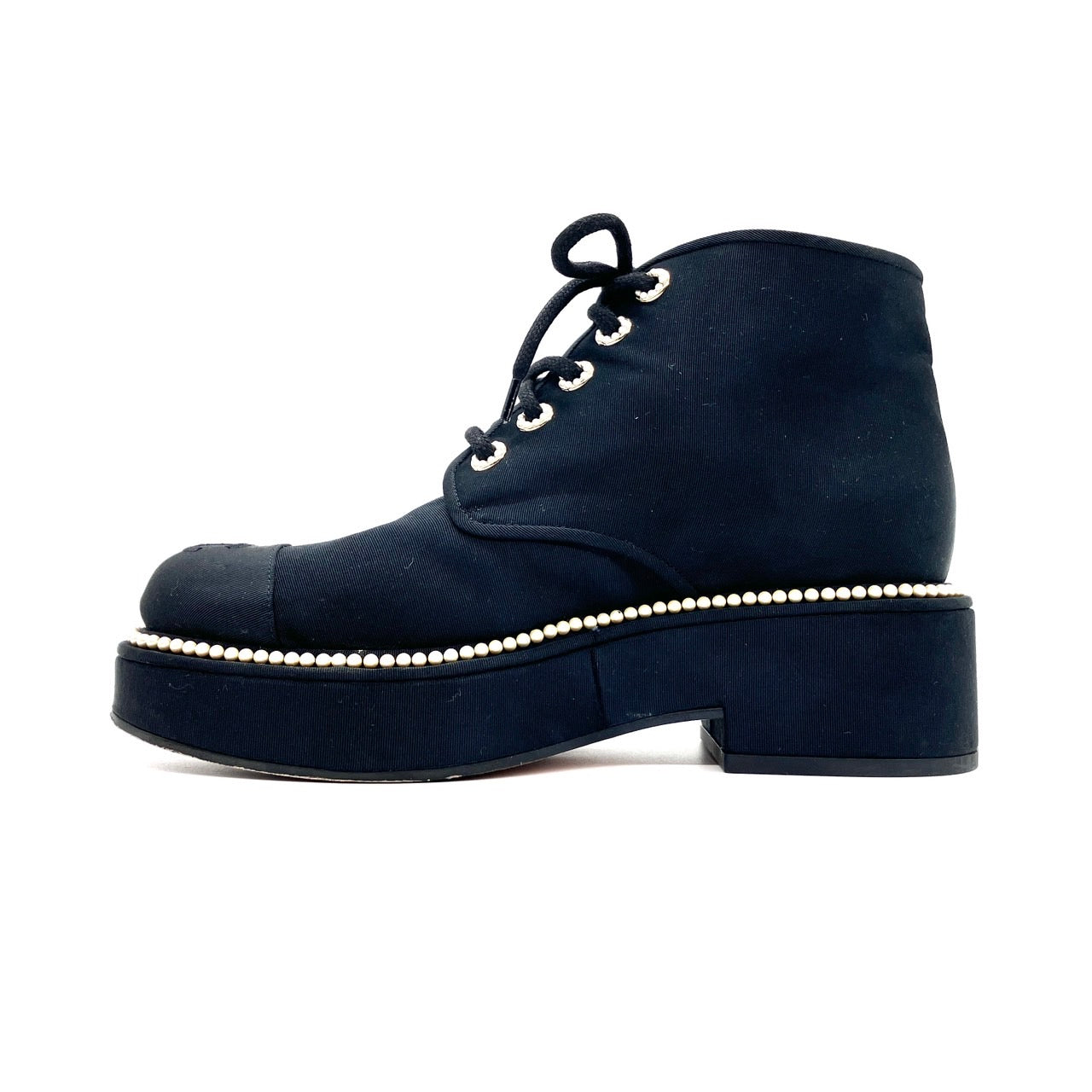CHANEL G35367 Short boots Fake pearl