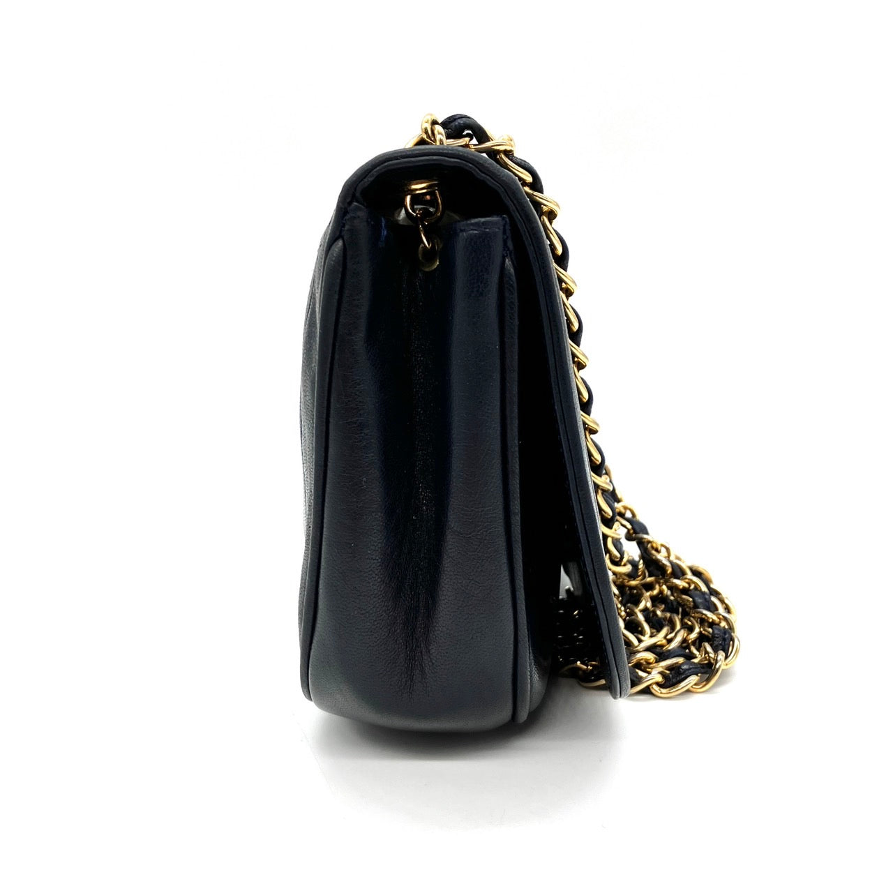 CHANEL Lambskin push lock Chain shoulder
