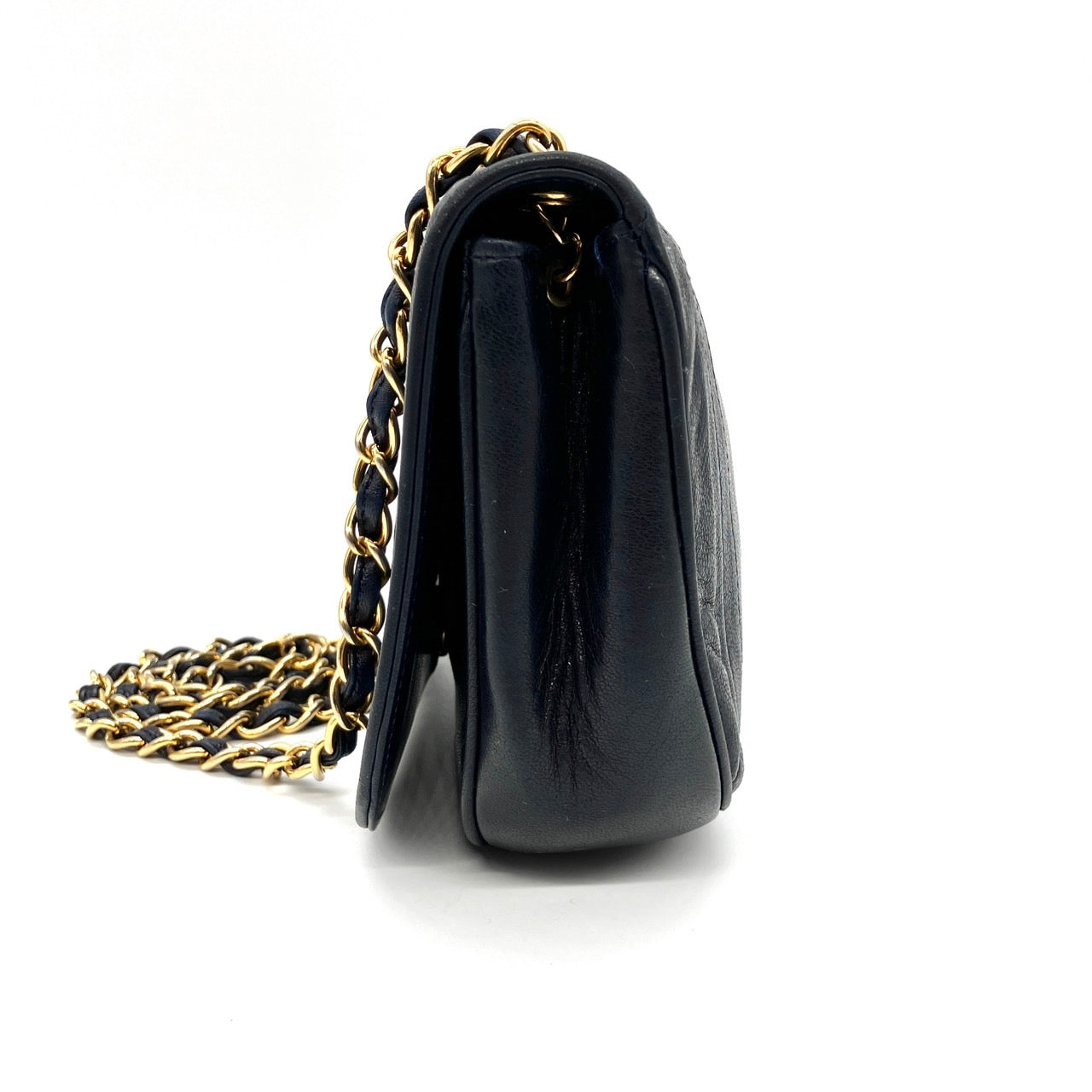 CHANEL Lambskin push lock Chain shoulder