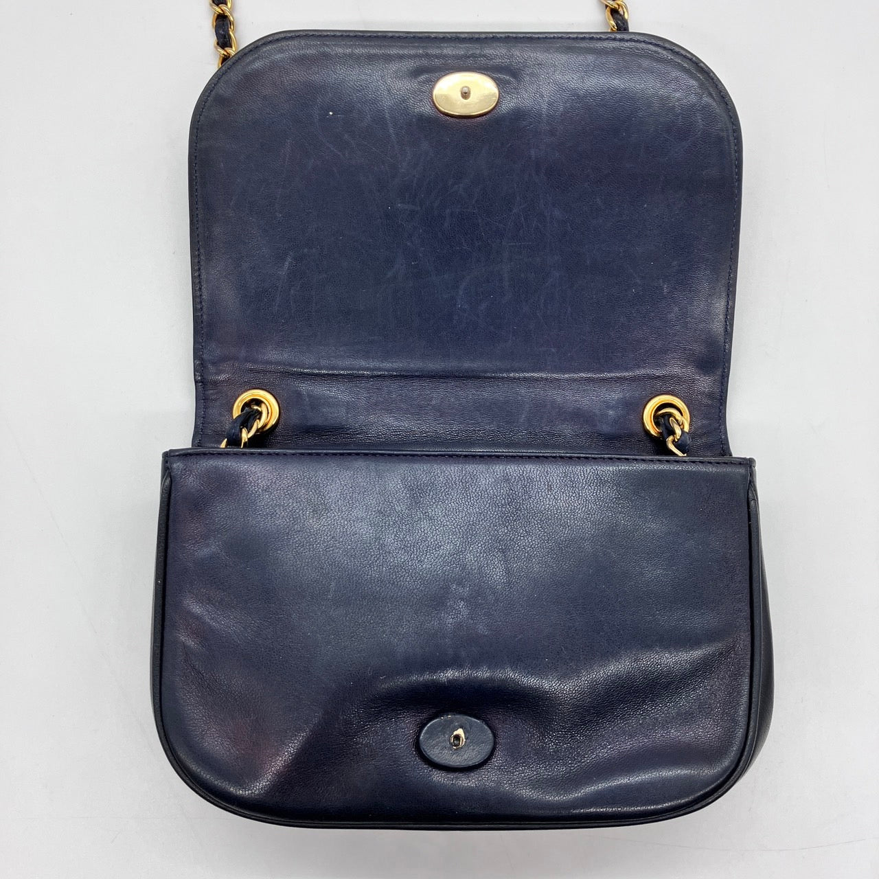 CHANEL Lambskin push lock Chain shoulder
