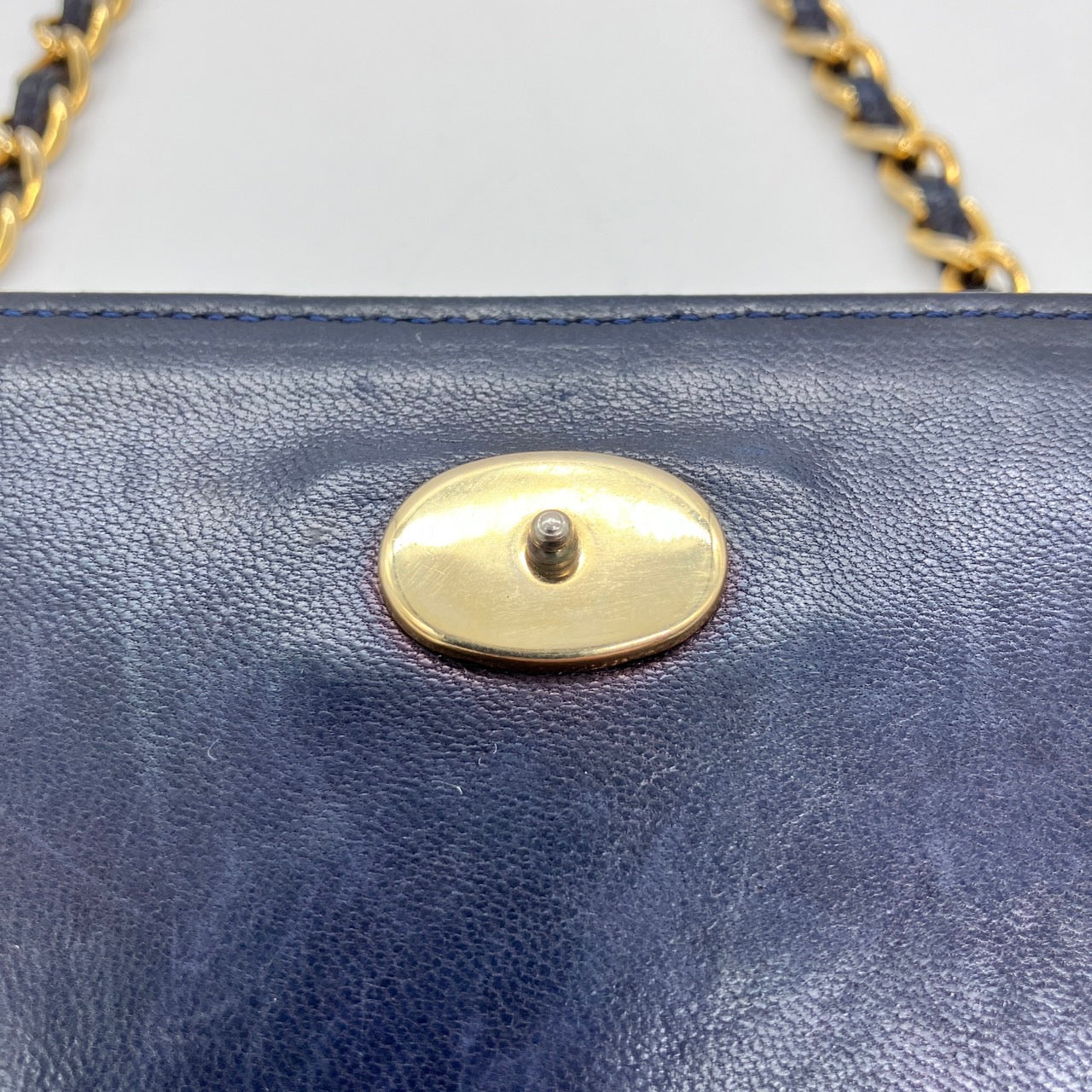 CHANEL Lambskin push lock Chain shoulder