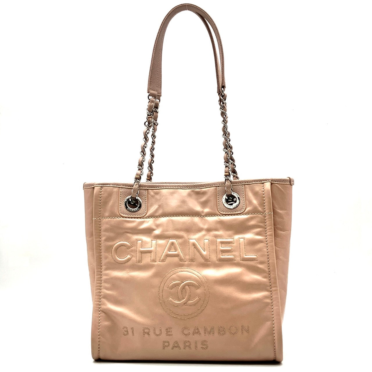 CHANEL Deauville chain tote bag