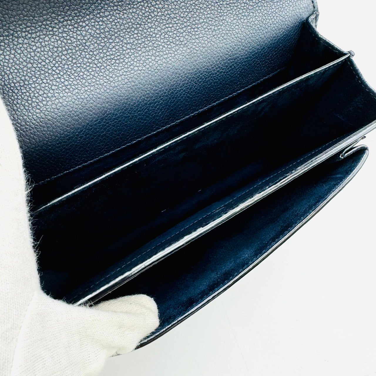 YSL Shoulder Bag Leather Navy Sunset Medium