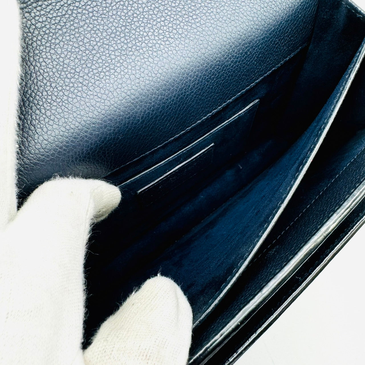 YSL Shoulder Bag Leather Navy Sunset Medium
