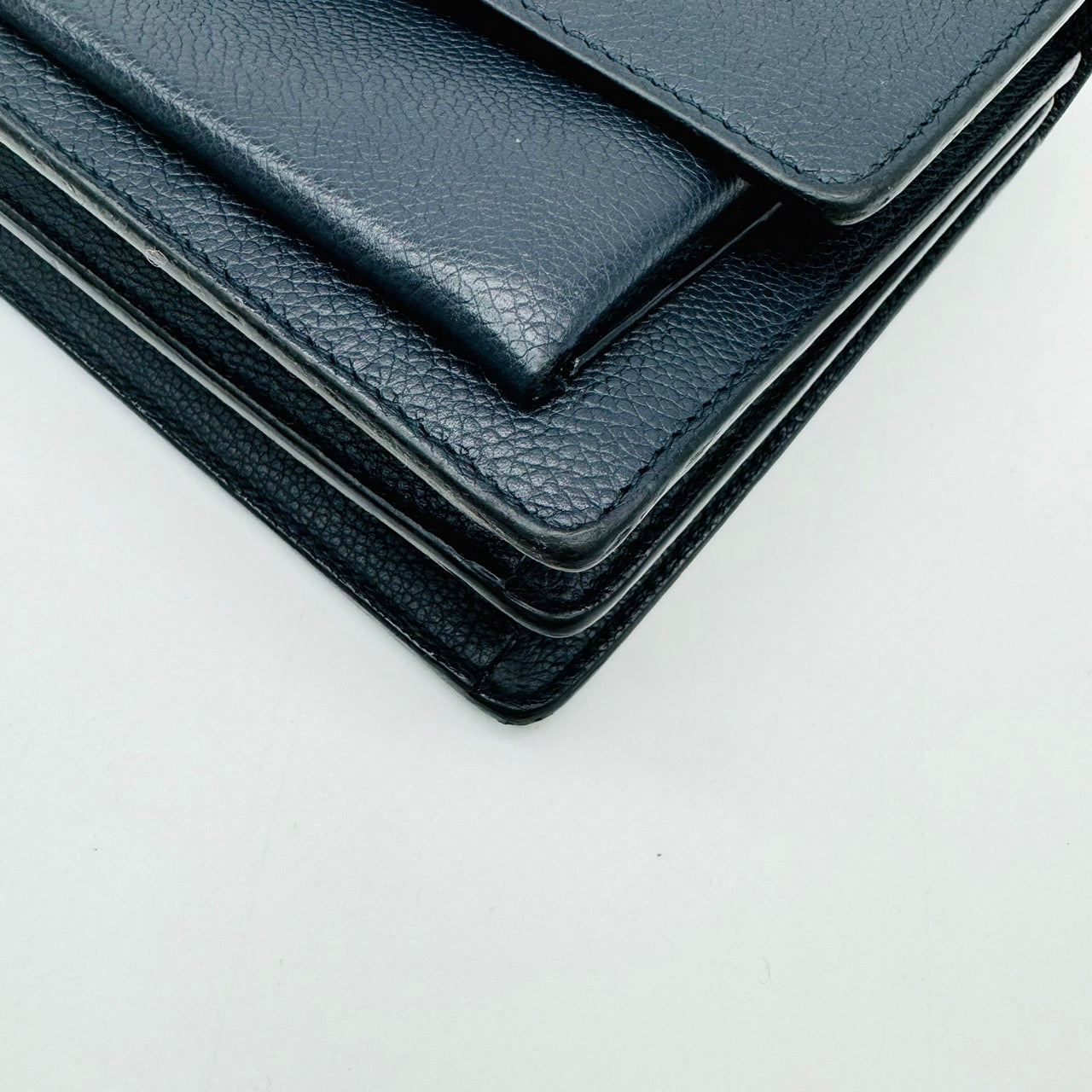 YSL Shoulder Bag Leather Navy Sunset Medium