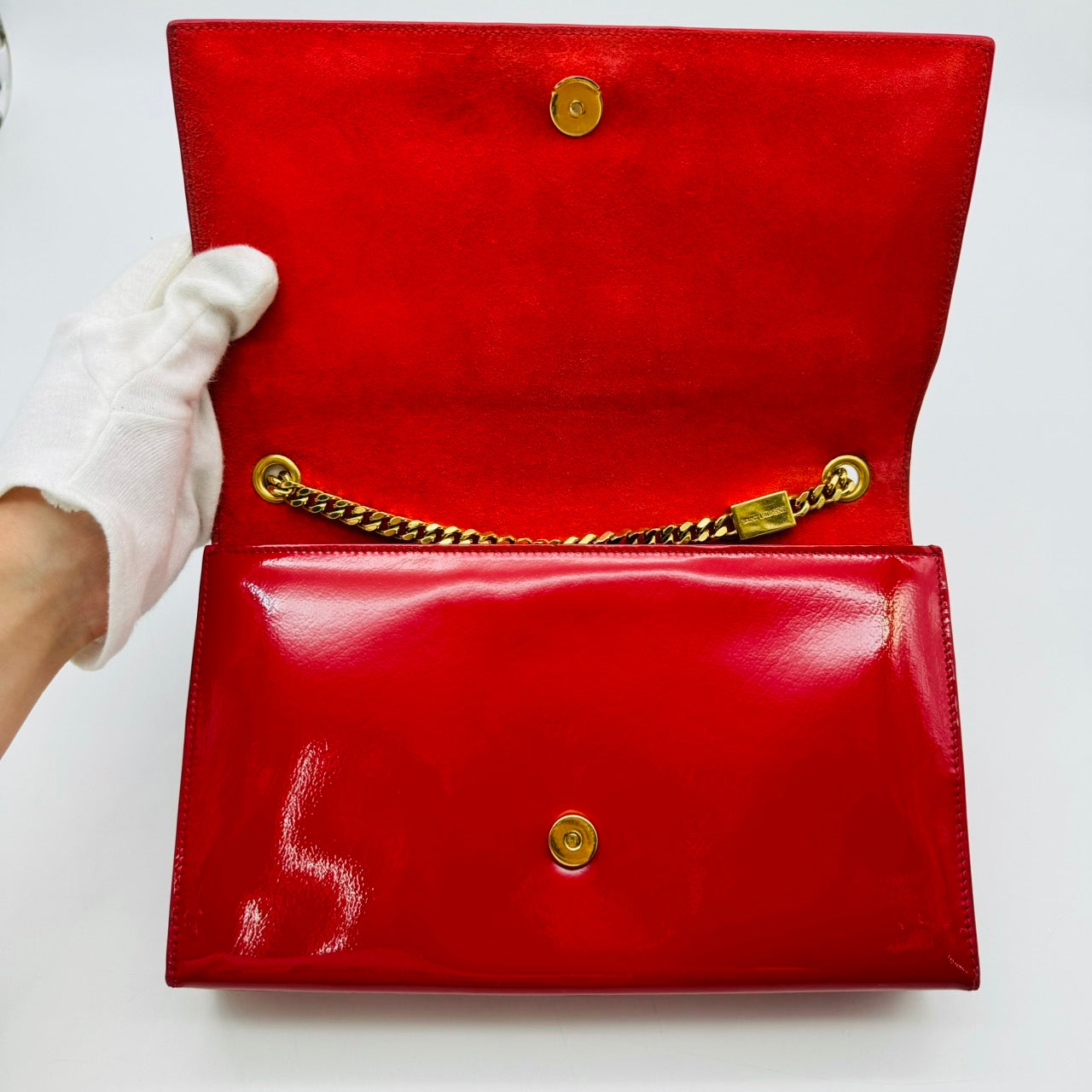 SAINT LAURENT PARIS Classic Kate Shoulder Bag Red