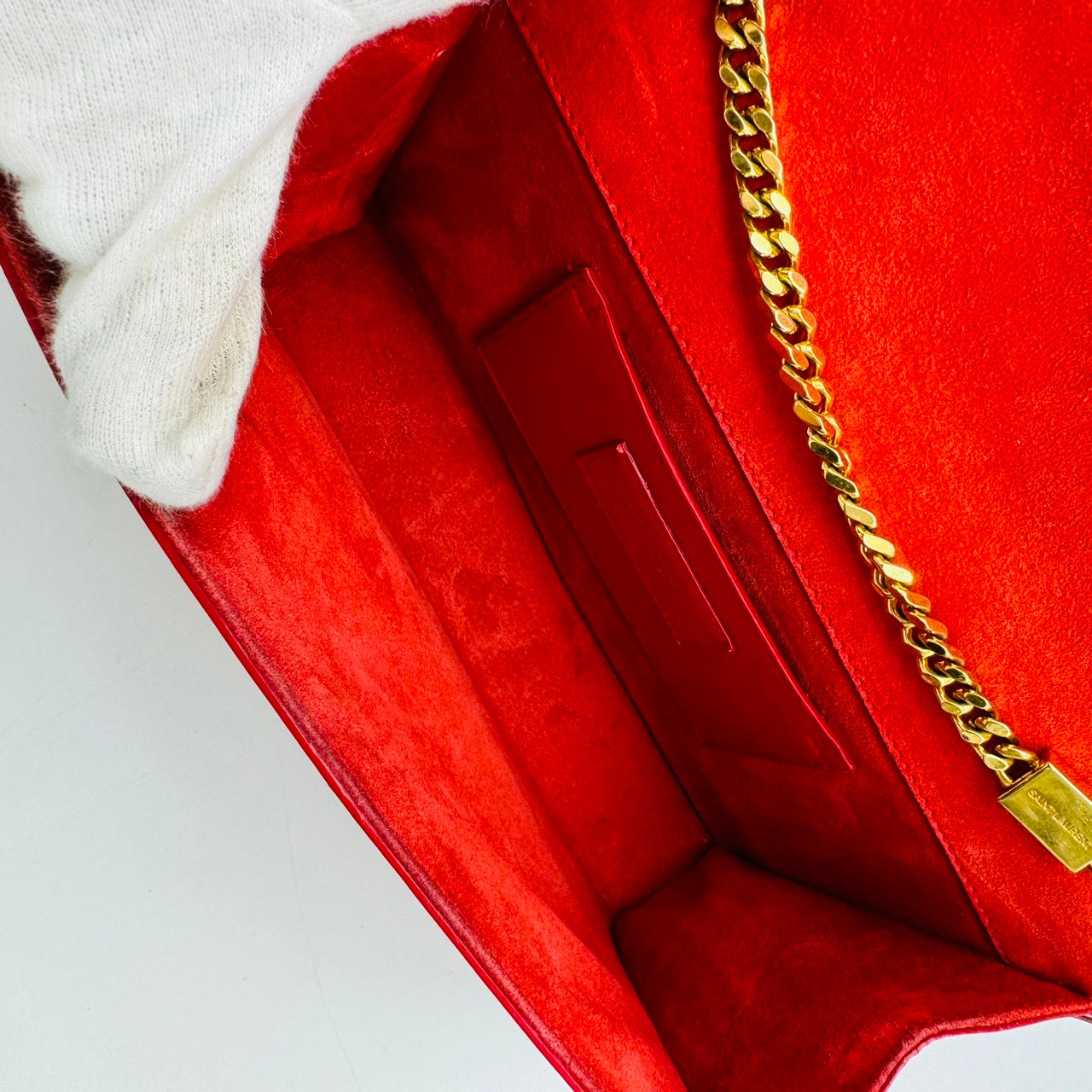 SAINT LAURENT PARIS Classic Kate Shoulder Bag Red