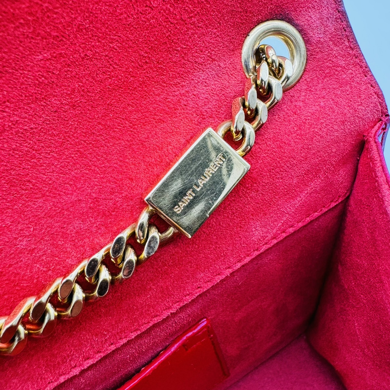 SAINT LAURENT PARIS Classic Kate Shoulder Bag Red