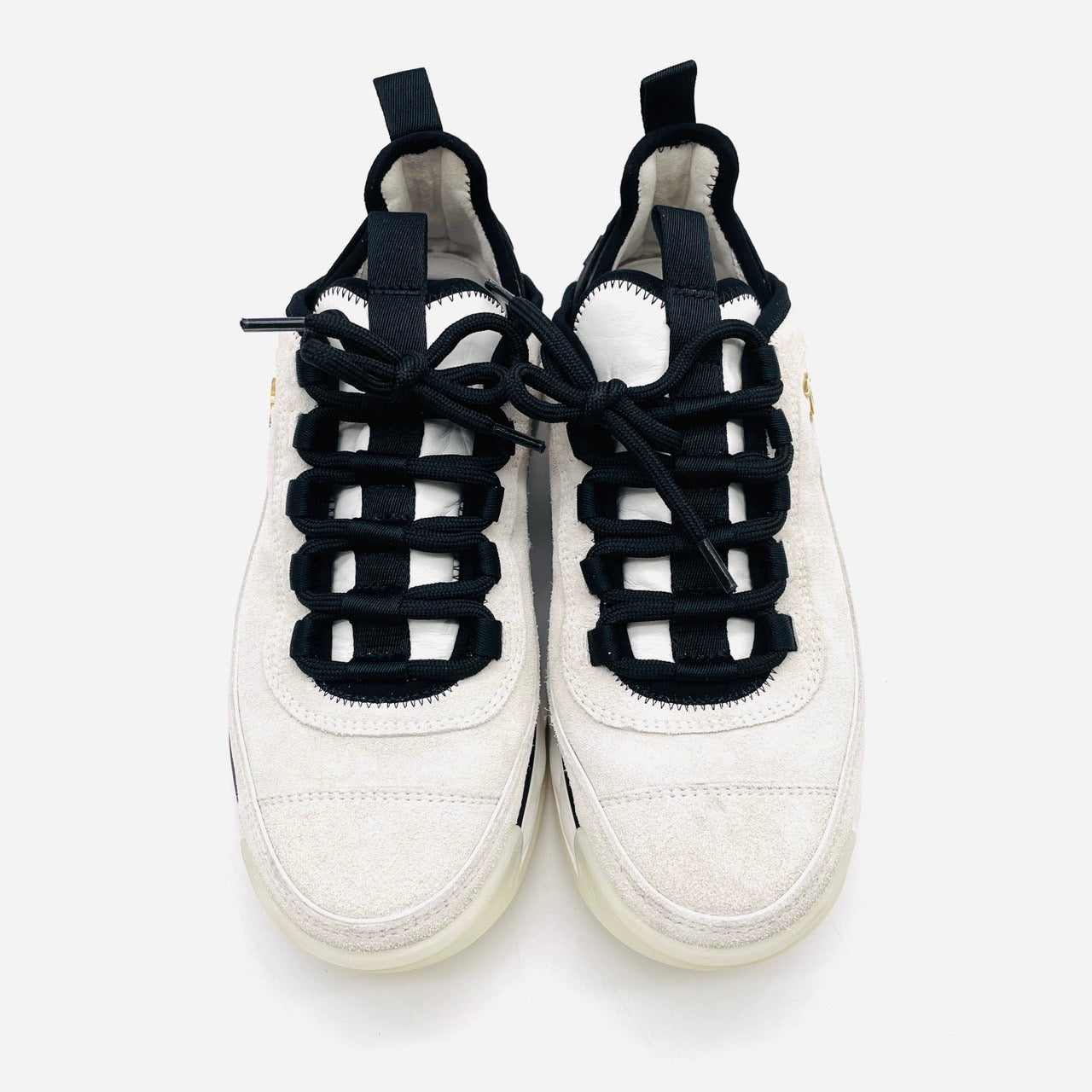 CHANEL Sneakers G45331 White Black Suede