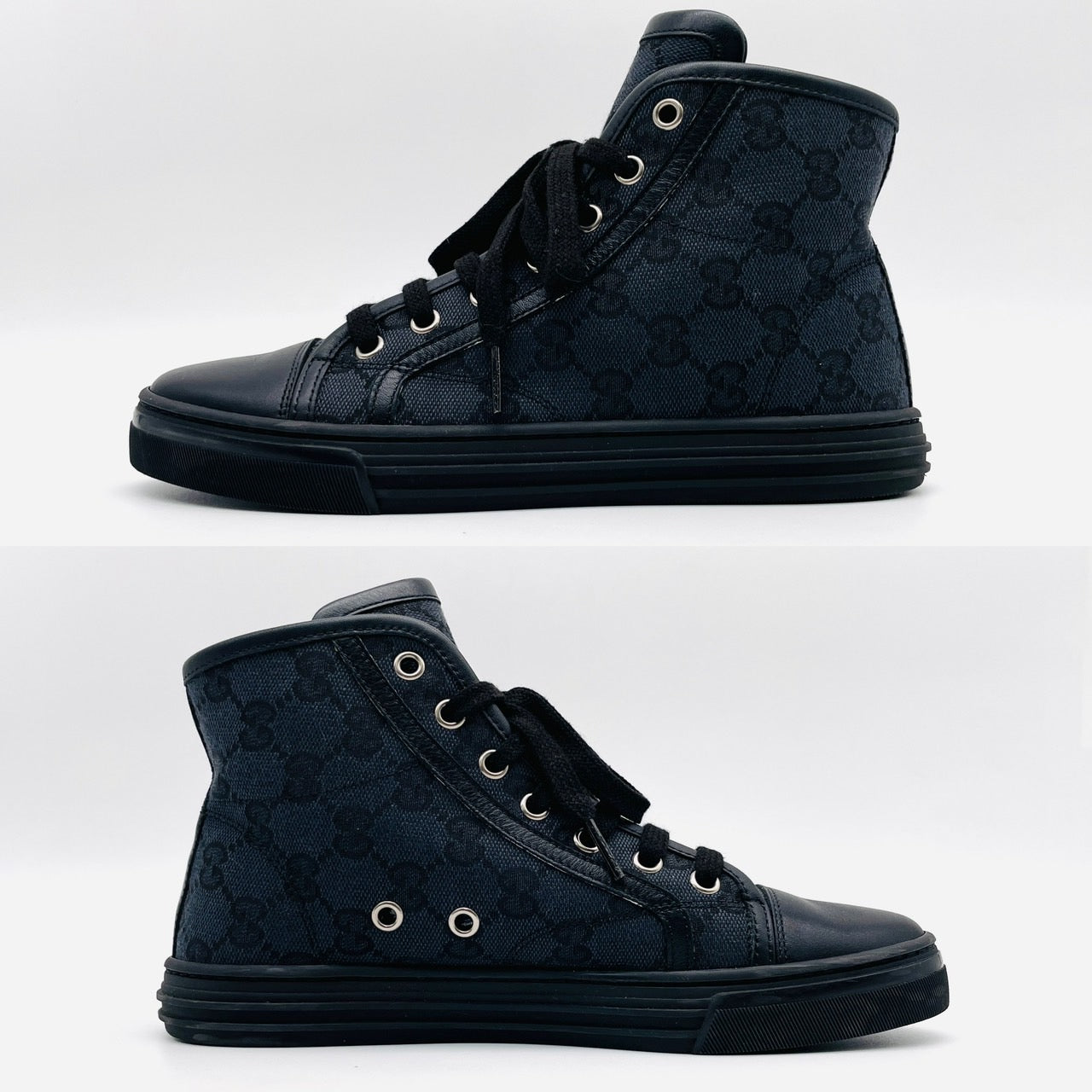 GUCCI Canvas Sneakers Black Women's