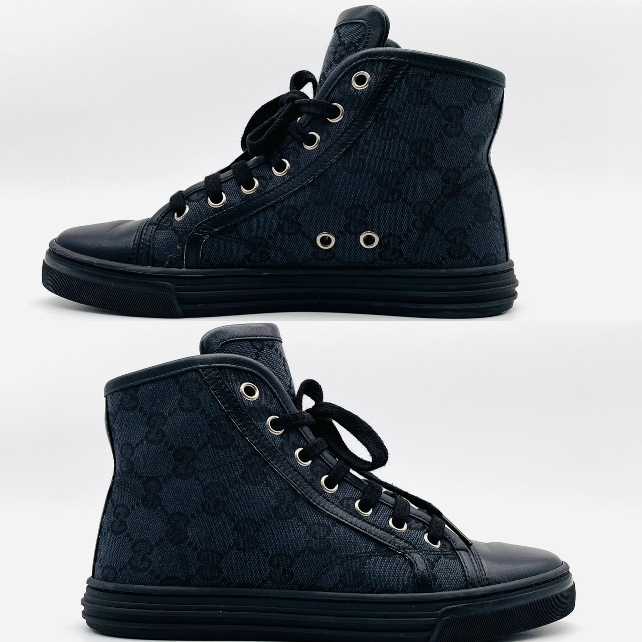 GUCCI Canvas Sneakers Black Women's
