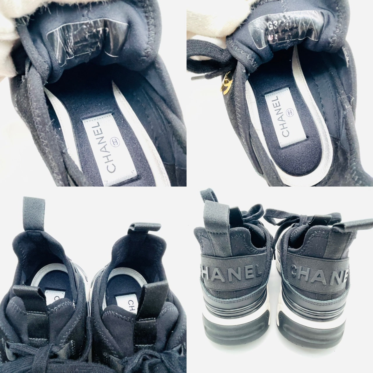 CHANEL Sneakers G35617 Y53646 Women's Black