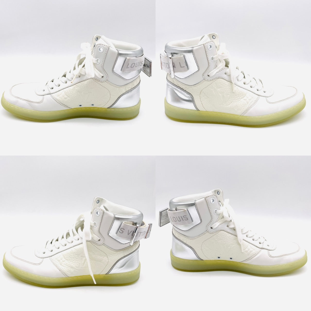 LOUIS VUITTON High Cut Sneakers 6 1/2 Rivoli Line