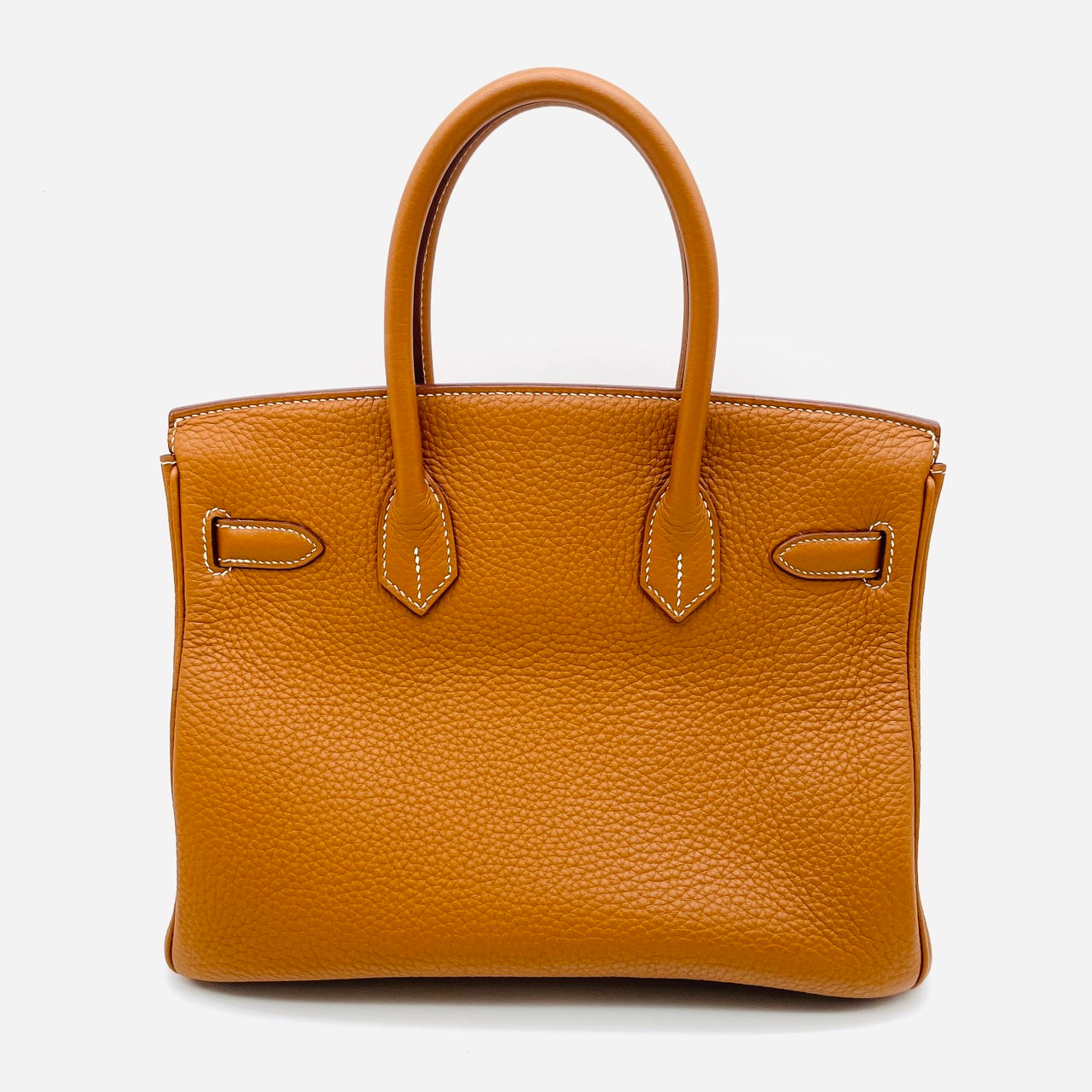HERMES Birkin 30 Stamped □N Silver Hardware Brown
