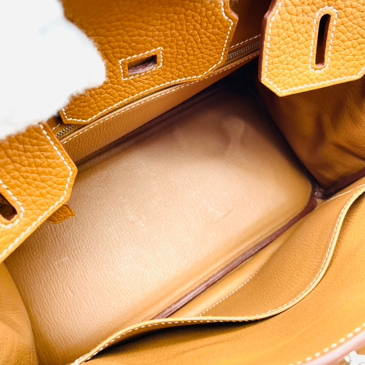 HERMES Birkin 30 Stamped □N Silver Hardware Brown