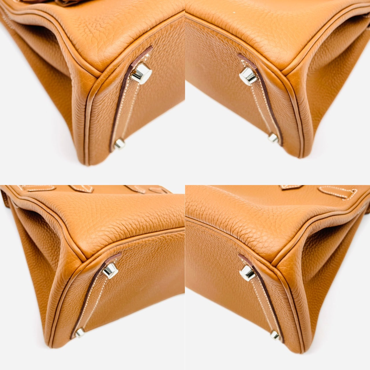 HERMES Birkin 30 Stamped □N Silver Hardware Brown