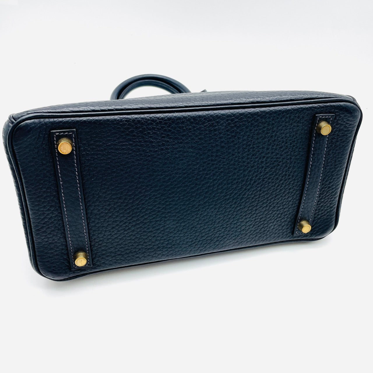HERMES Birkin 30 handbag □H Togo leather Blue Ocean