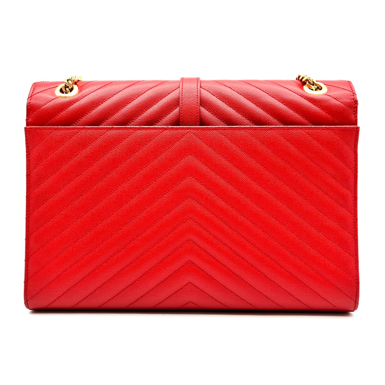 YVES SAINT LAURENT YSL Monogram red leather shoulder bag