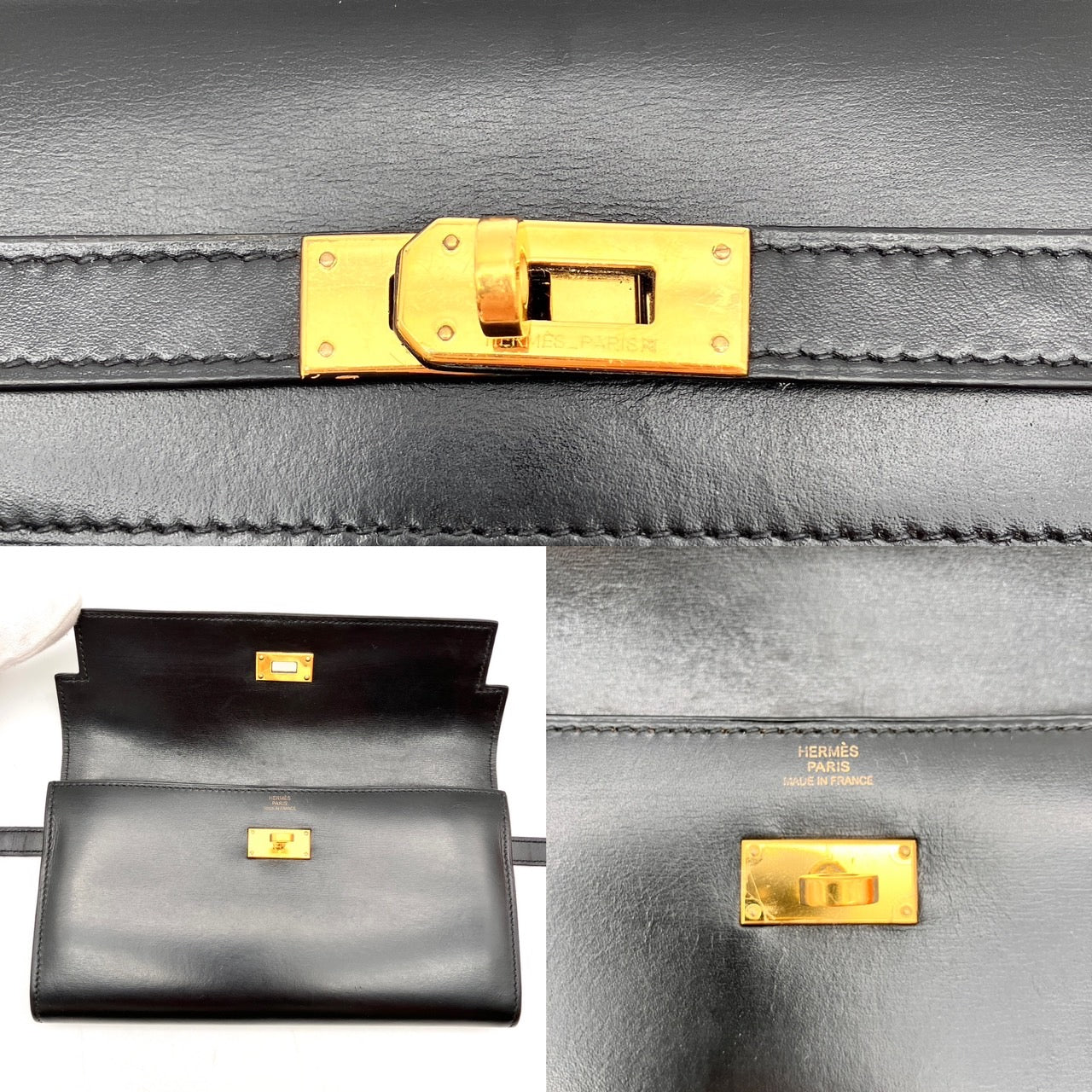 HERMES Kelly Wallet Box Calf