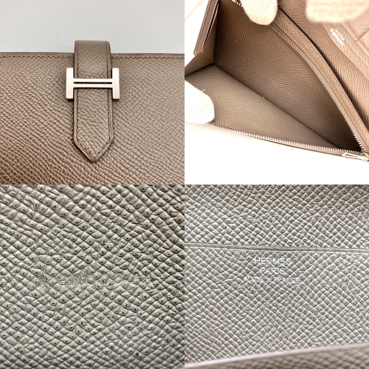 HERMES Bearm Epsom Etoupe Wallet