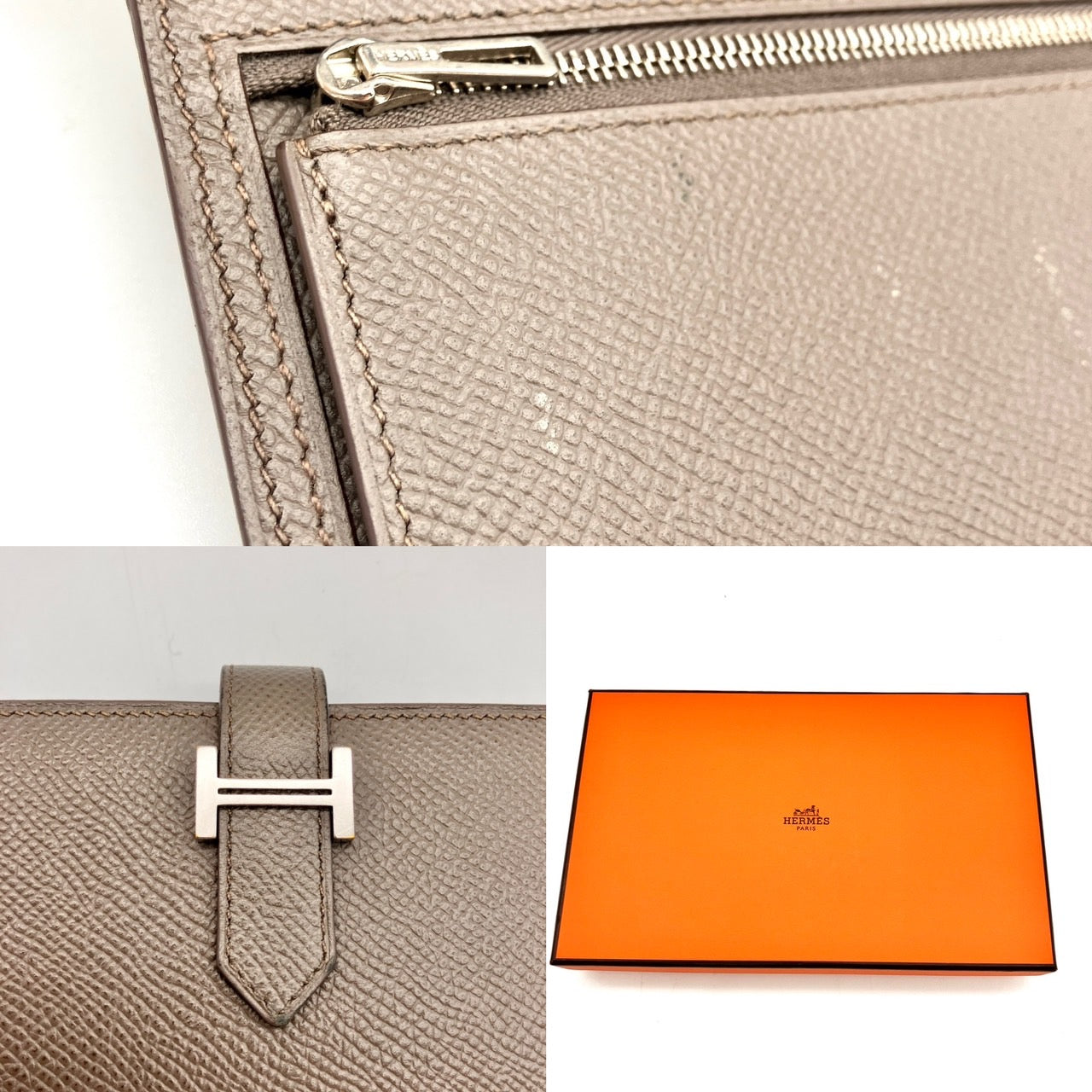 HERMES Bearm Epsom Etoupe Wallet