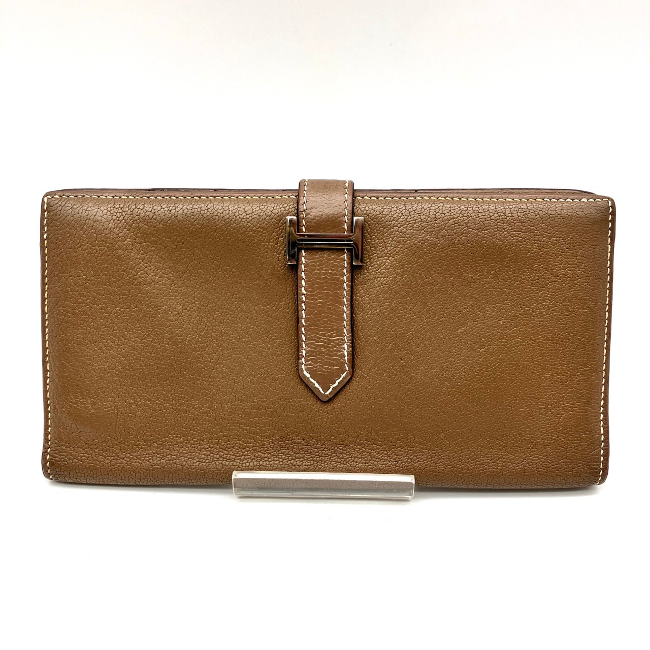 HERMES Bearn souffle Chevre Etoupe