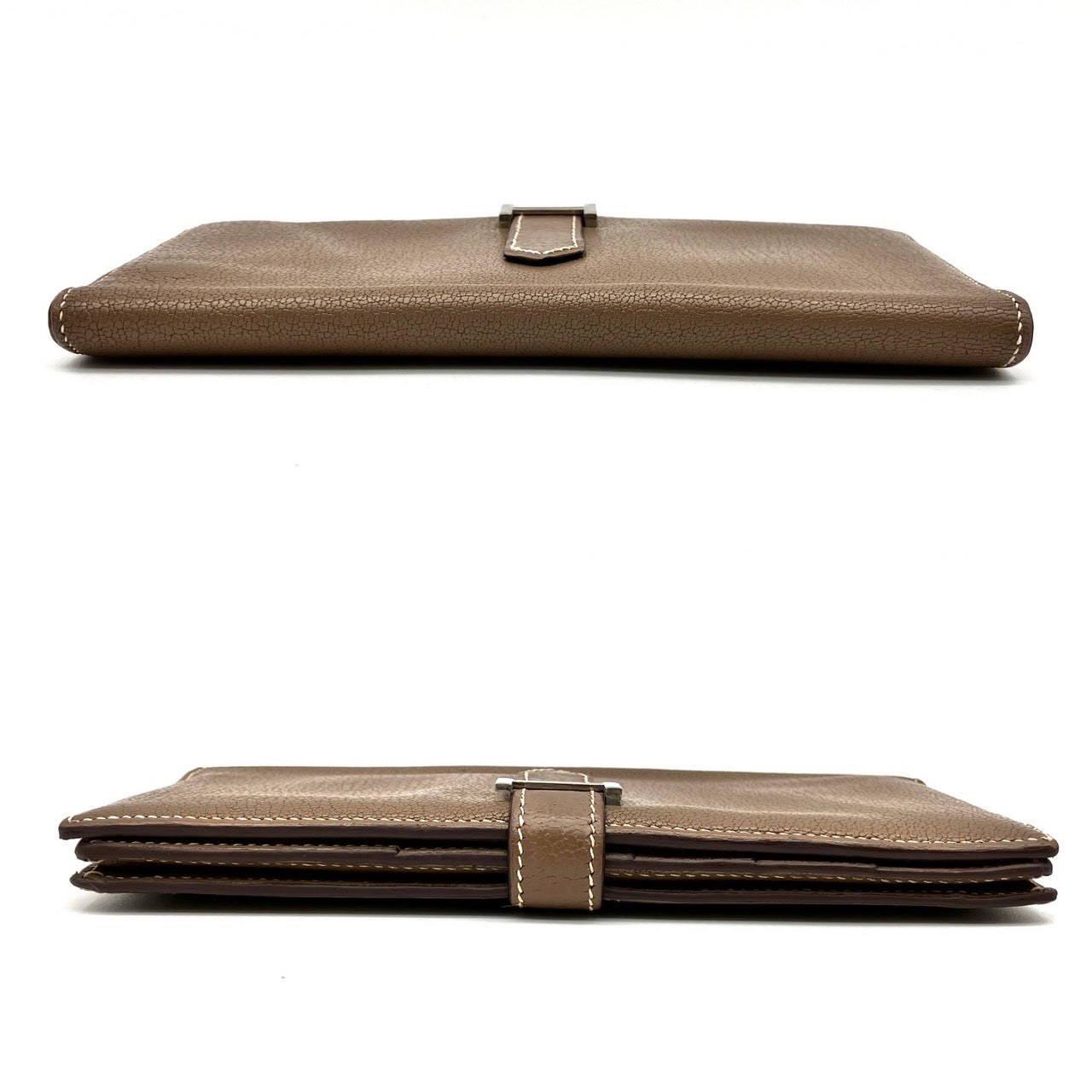 HERMES Bearn souffle Chevre Etoupe
