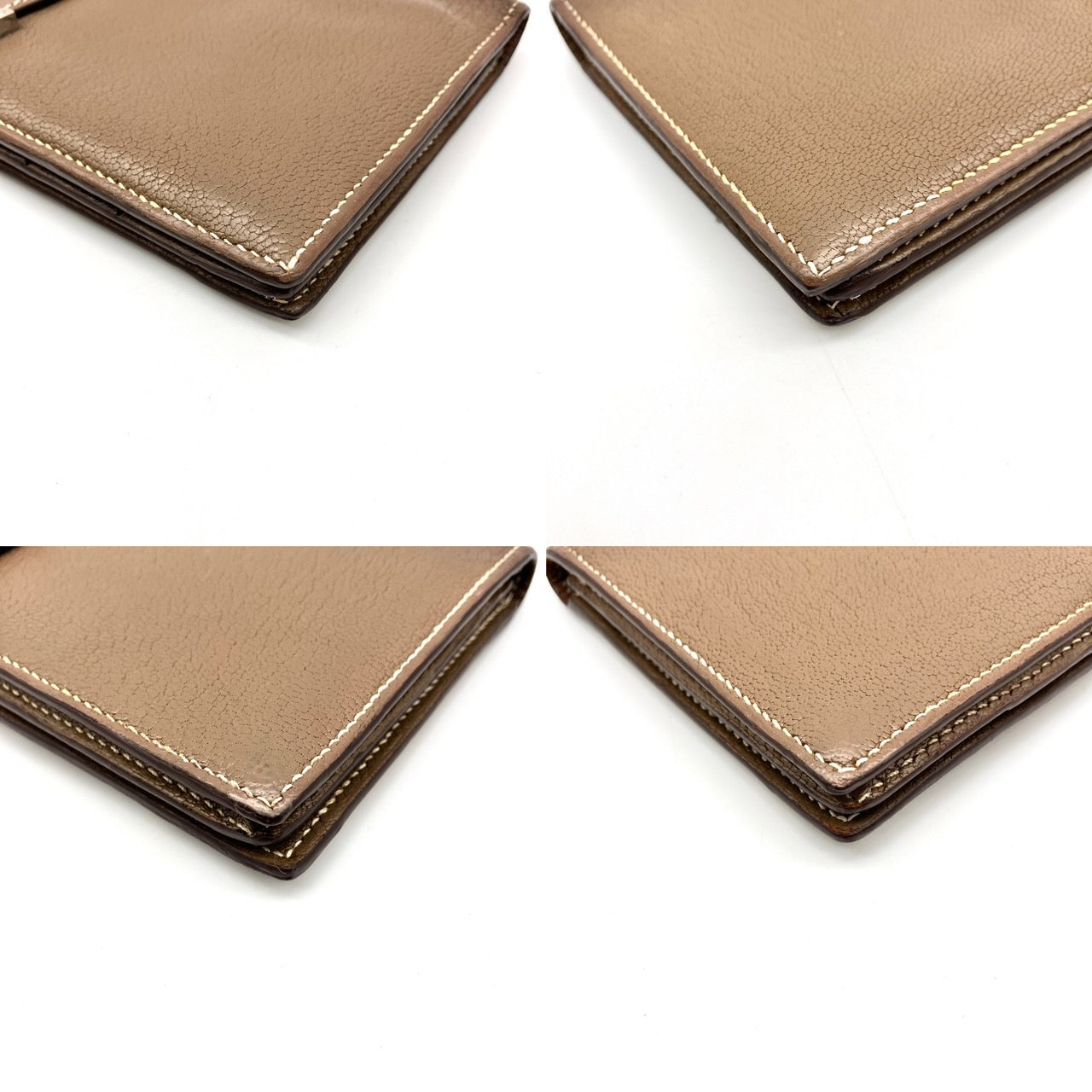 HERMES Bearn souffle Chevre Etoupe