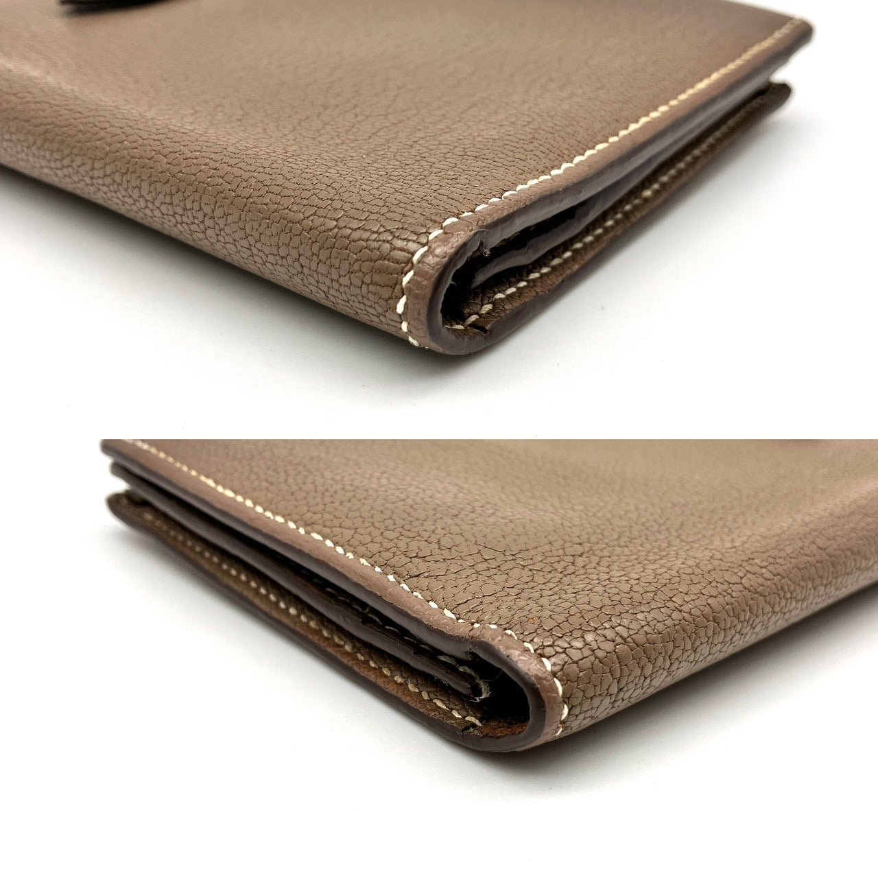 HERMES Bearn souffle Chevre Etoupe