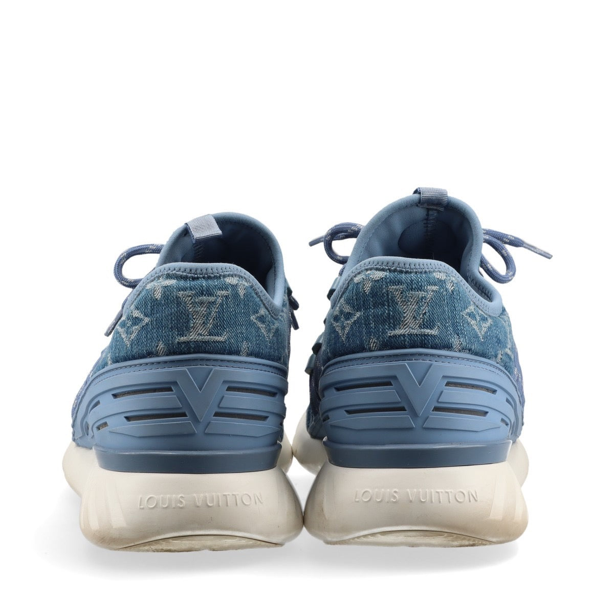 LOUIS VUITTON Fastlane Line Denim Men's Sneakers
