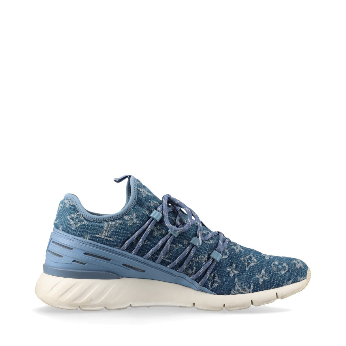 LOUIS VUITTON Fastlane Line Denim Men's Sneakers