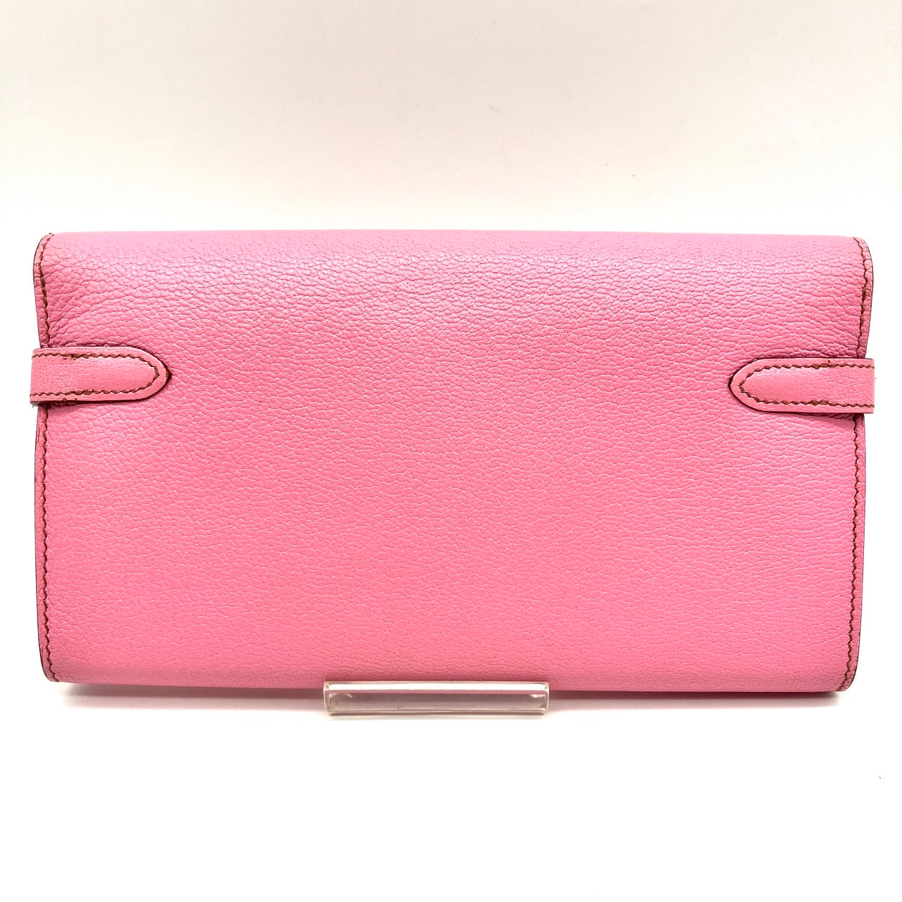 HERMES Kelly Wallet Long Chevre Mysore Rose Azalee □N