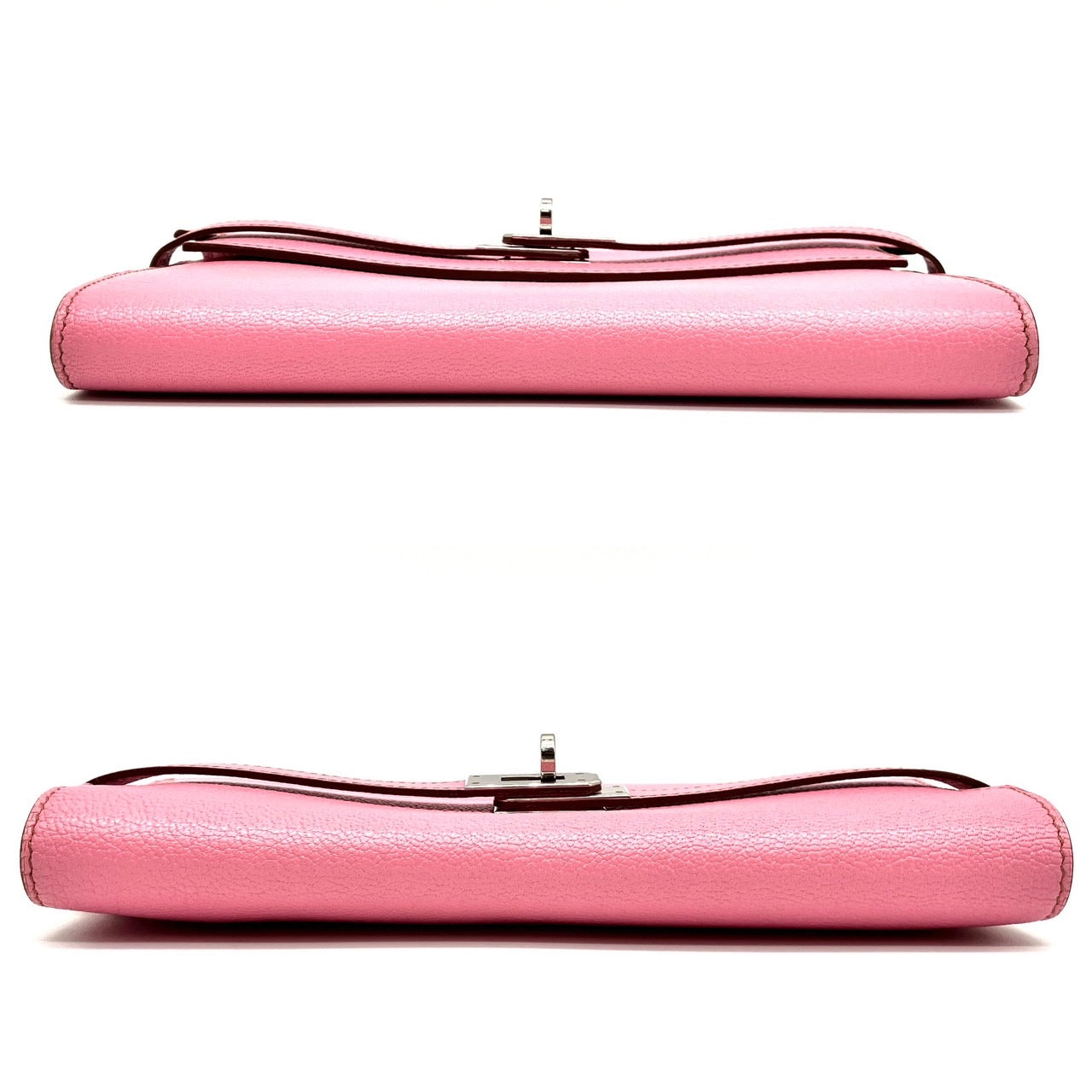HERMES Kelly Wallet Long Chevre Mysore Rose Azalee □N