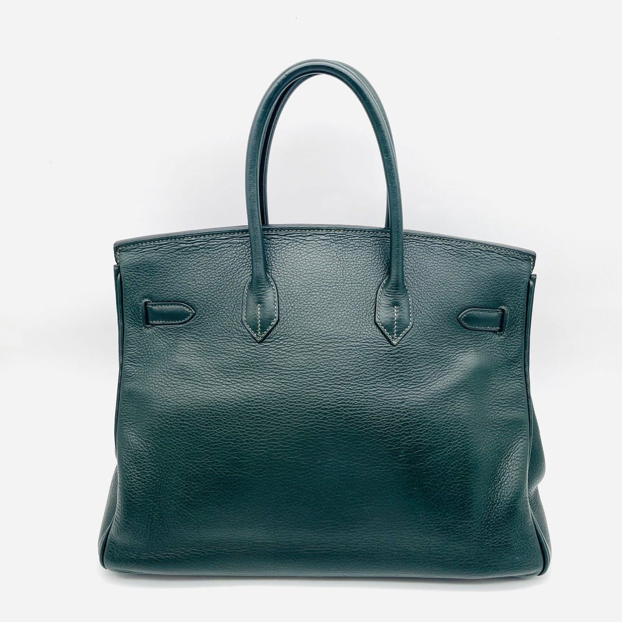 HERMES Birkin 35 Togo Vert Fonce Silver Hardware □F