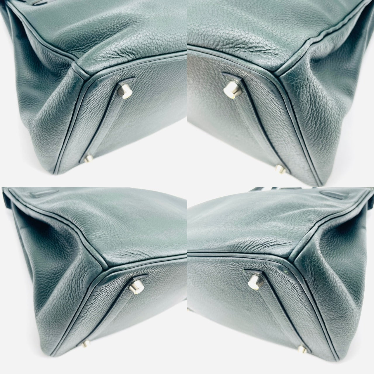 HERMES Birkin 35 Togo Vert Fonce Silver Hardware □F