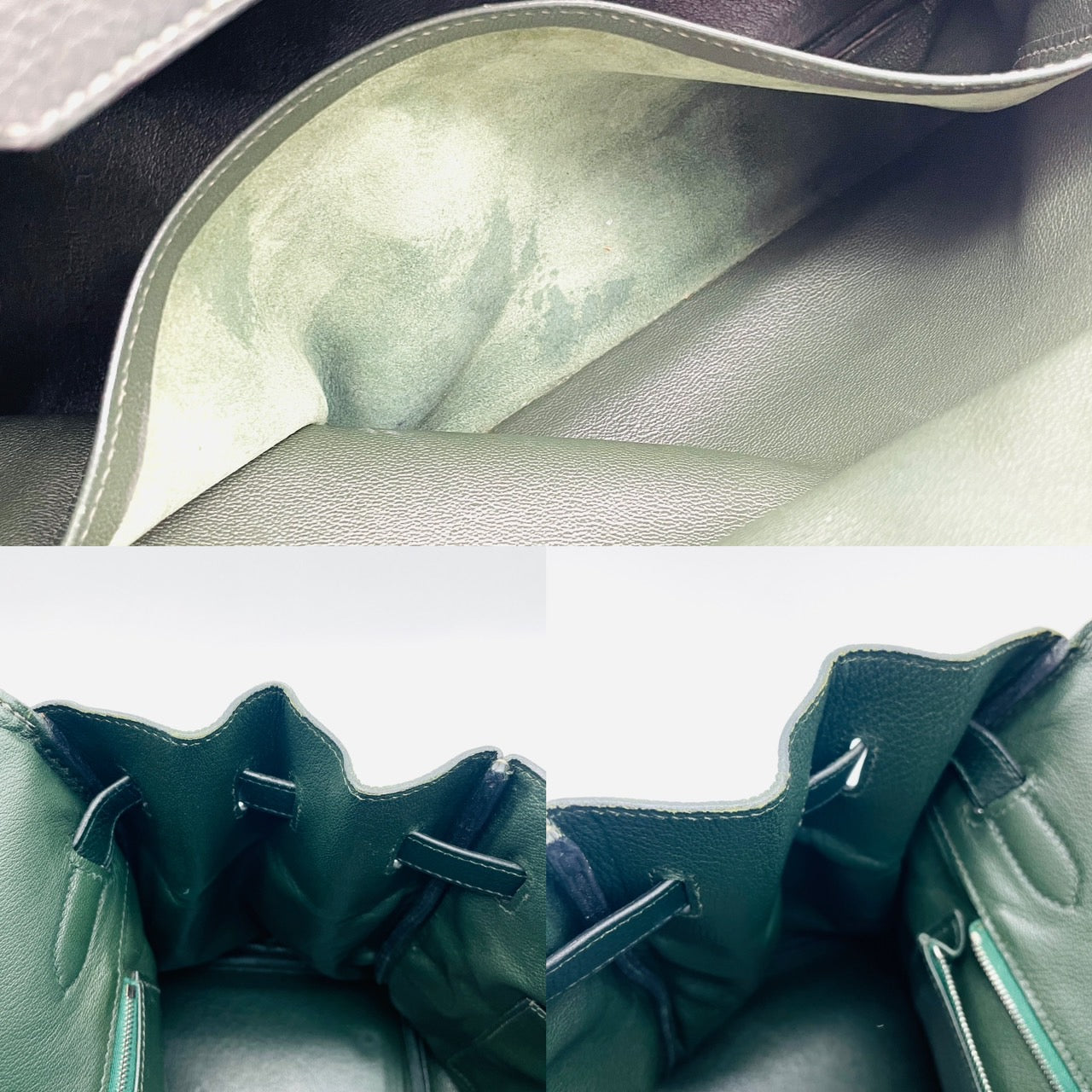 HERMES Birkin 35 Togo Vert Fonce Silver Hardware □F
