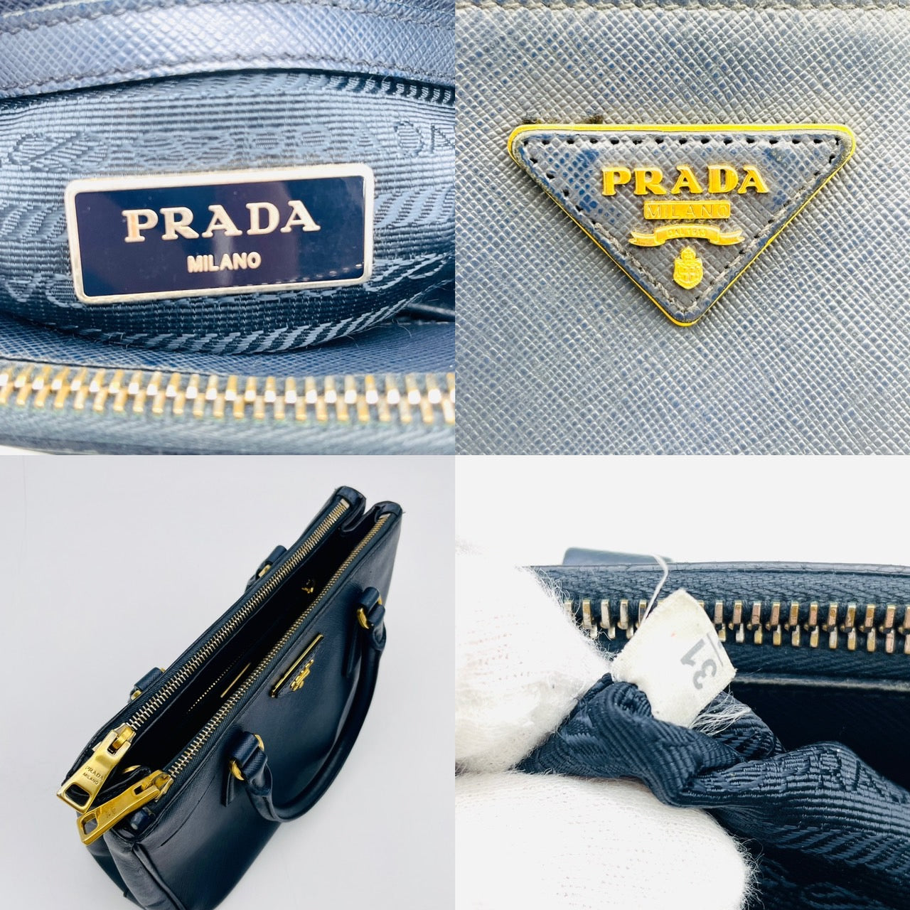 PRADA Saffiano leather medium bag 2waybag