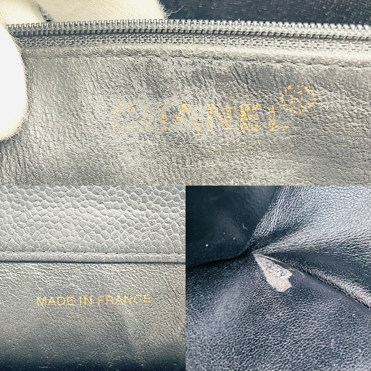 CHANEL Coco Mark Caviar Skin Tote Bag