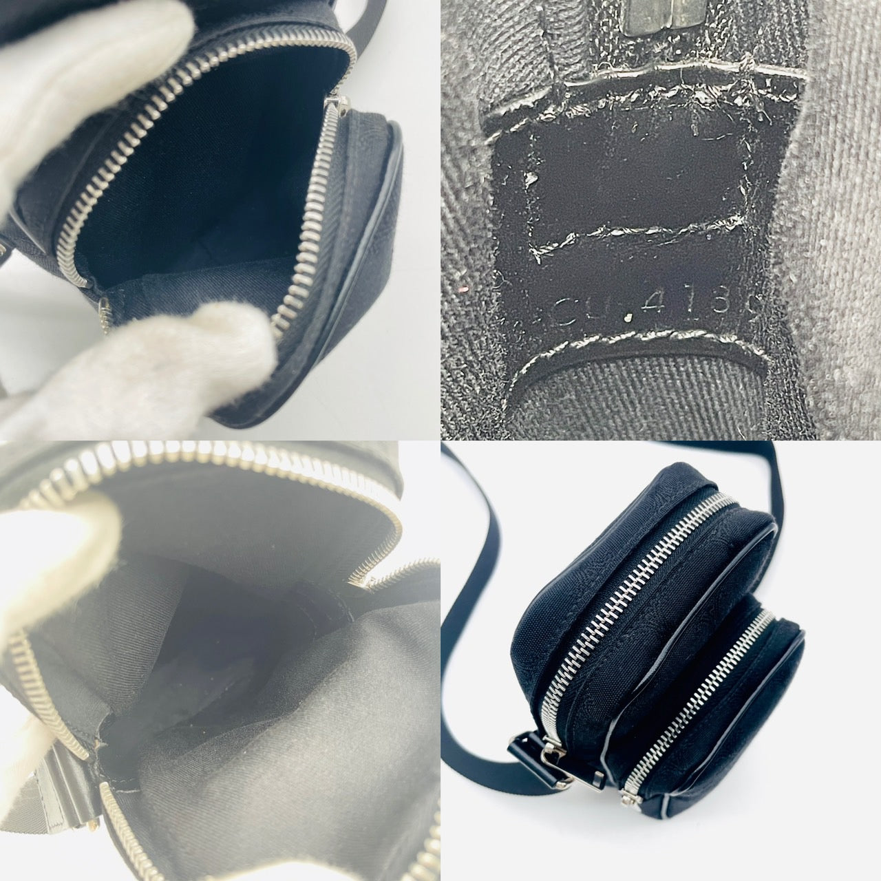 CELINE Macadam Shoulder Bag Black