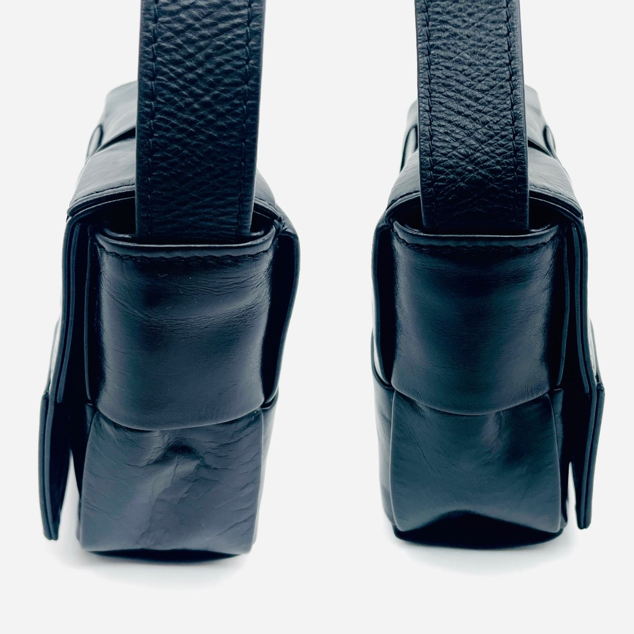 BOTTEGA VENETA Maxi Intrecciato Candy Shoulder Bag Black
